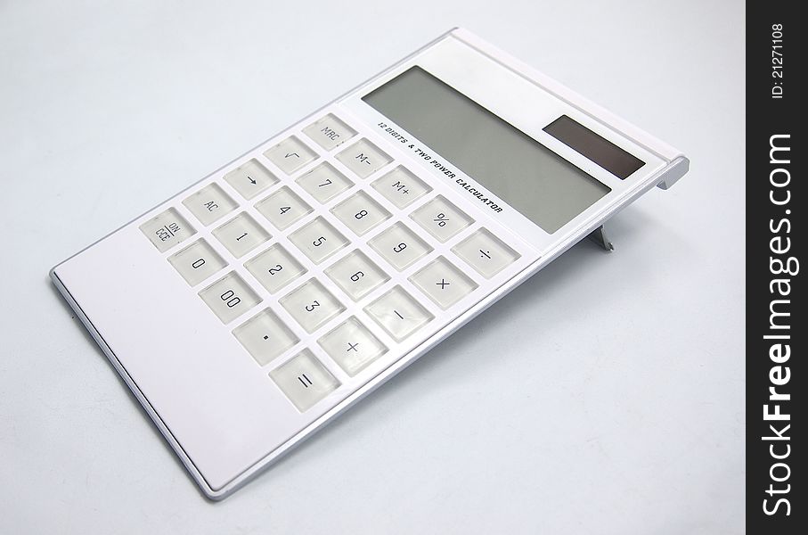 Modern calculator over white background