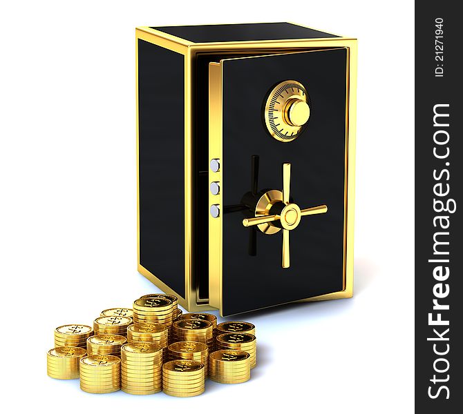 Safe With Gold Coins