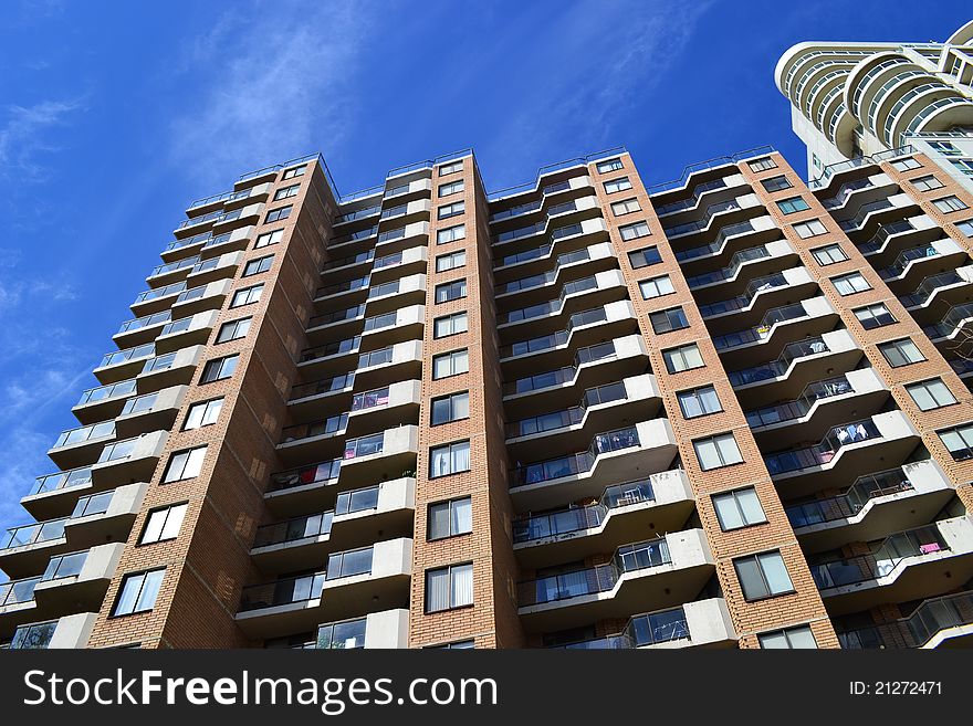An apartment building towering in Sydney. An apartment building towering in Sydney