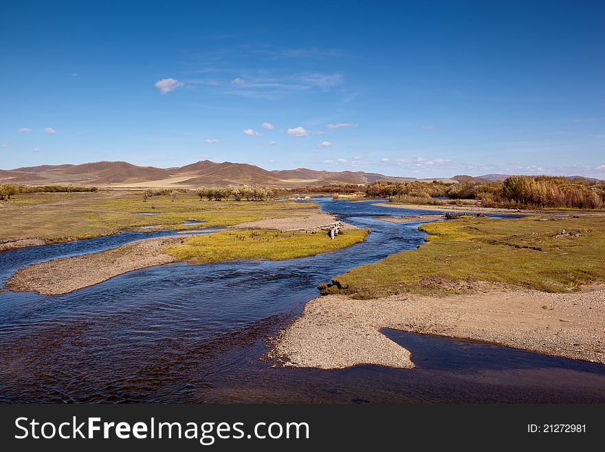 Grassland and wetland in Inner Mongolia,China