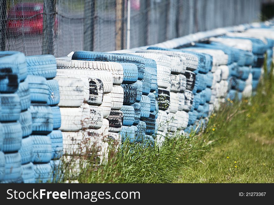 Tires as a fence