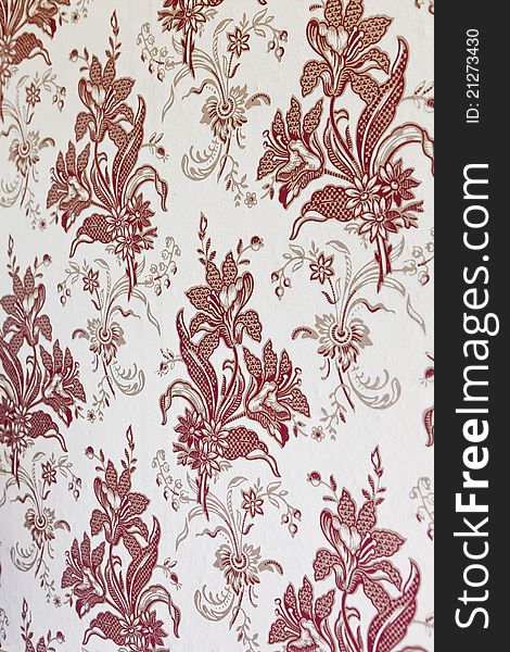 Designed red and white wallpaper background. Designed red and white wallpaper background