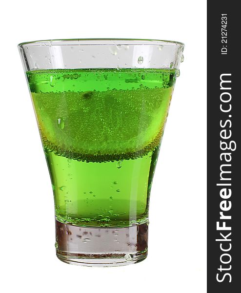 Green Cocktail In Cup