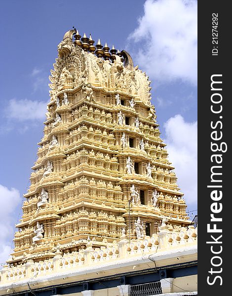 Sri Chamundeswari Temple, Chamundi Hill, Mysore, India. Sri Chamundeswari Temple, Chamundi Hill, Mysore, India