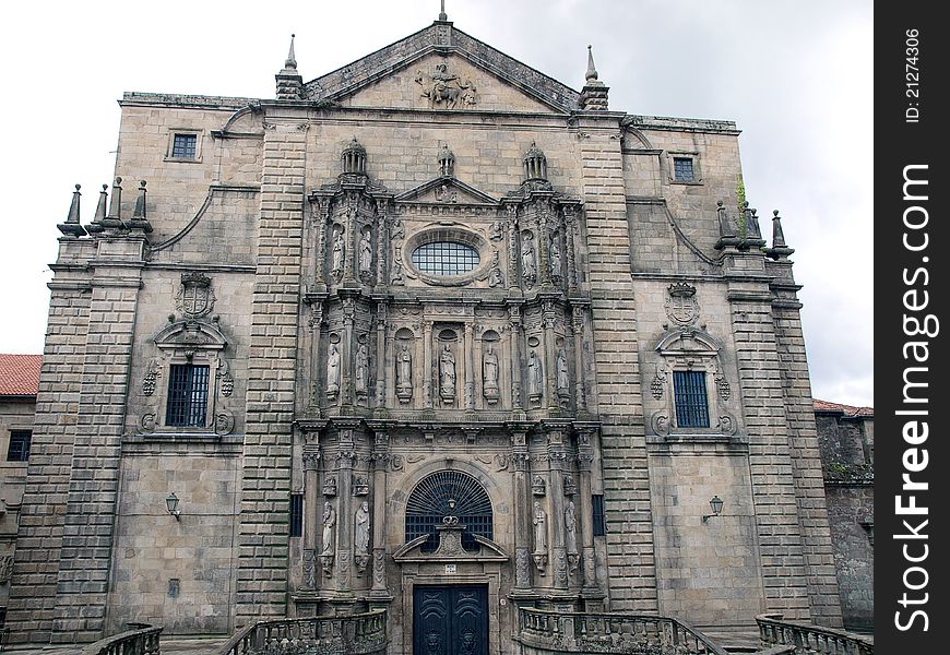 Church of San Martin Pinario in Santiago de Compostela,Spain. Church of San Martin Pinario in Santiago de Compostela,Spain