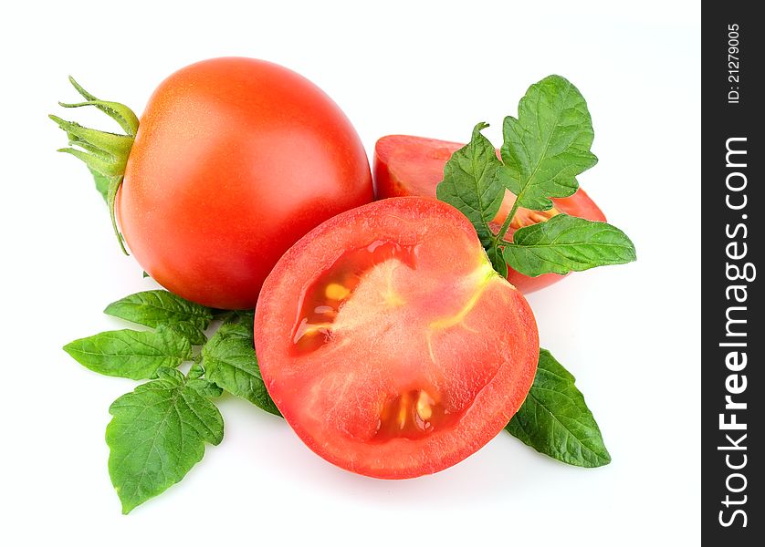Sweet Tomatoes With Leafs