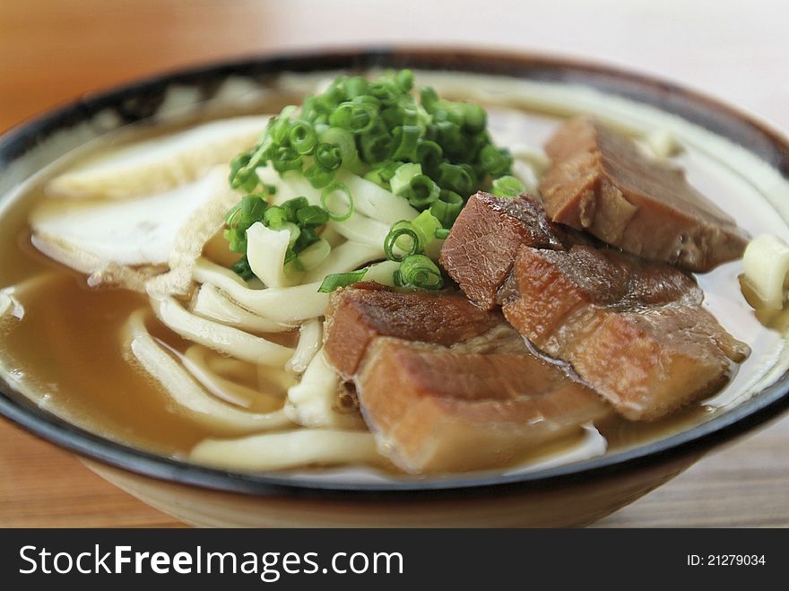 Okinawan noodles which seem to be delicious as for a Yanbaru dining-room