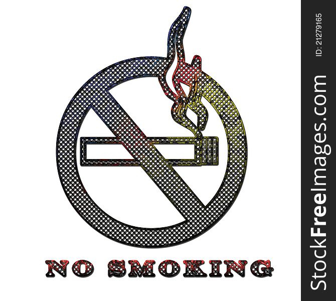 Corroded Metal No Smoking Sign