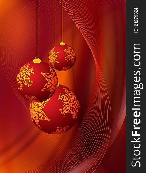 An abstract red christmas design for background