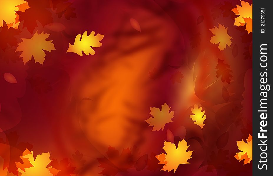 An abstract autumn design / illustration for background