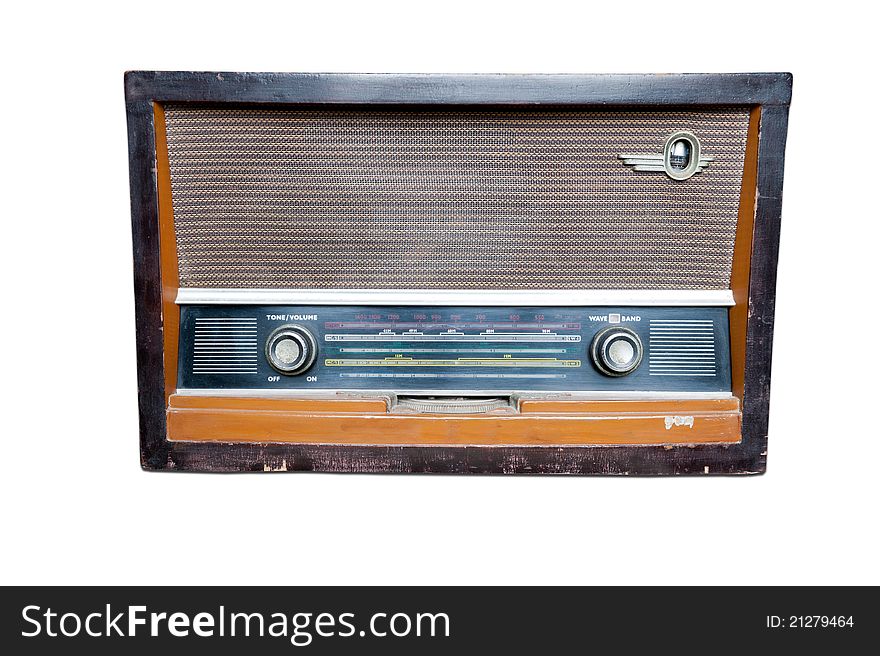 Vintage Fashioned Radio Isolated