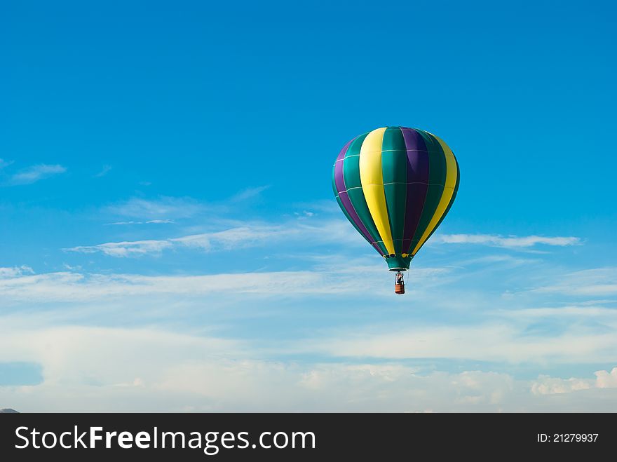 Hot Air Balloon And Clouds