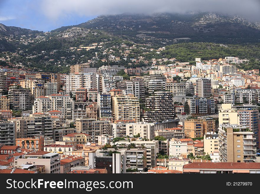 Nice, France, City view with hills