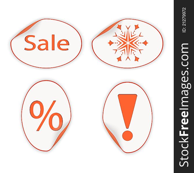 Set of labels for Christmas sales. Vector illustration. Set of labels for Christmas sales. Vector illustration