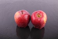 Red Apple On Water Royalty Free Stock Photo