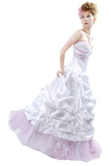 Beautiful Girl In Wedding Dress Royalty Free Stock Images