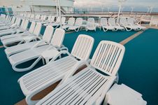 Sun Tanning Chairs On Deck Royalty Free Stock Photography Sun Tanning Chairs On Deck Royalty Free Stock Photography