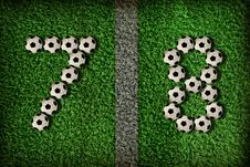 7,8 - Number Of Football Stock Photo 7,8 - Number Of Football Stock Photo