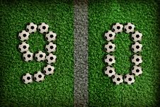 9,0 - Number Of Football Stock Image 9,0 - Number Of Football Stock Image