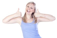 Young Woman Showing Hand Ok Sign Royalty Free Stock Photo