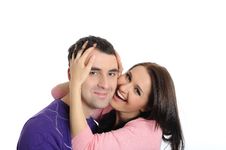 Sweet Young Couple In Love Kissing. Royalty Free Stock Photography Sweet Young Couple In Love Kissing. Royalty Free Stock Photography