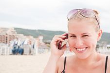 Woman Talking On The Phone Stock Photography Woman Talking On The Phone Stock Photography
