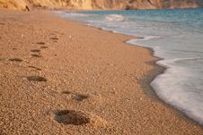 Steps On The Beach Royalty Free Stock Photography Steps On The Beach Royalty Free Stock Photography