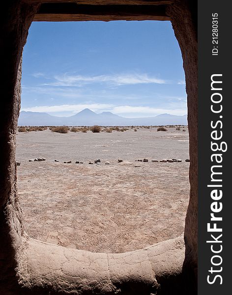 Aboriginal cabin in Atacama desert. Aboriginal cabin in Atacama desert