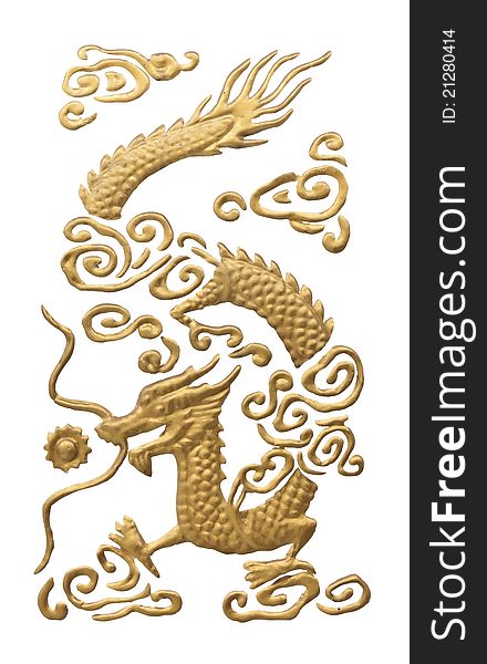 Chinese Dragon Isolated On White