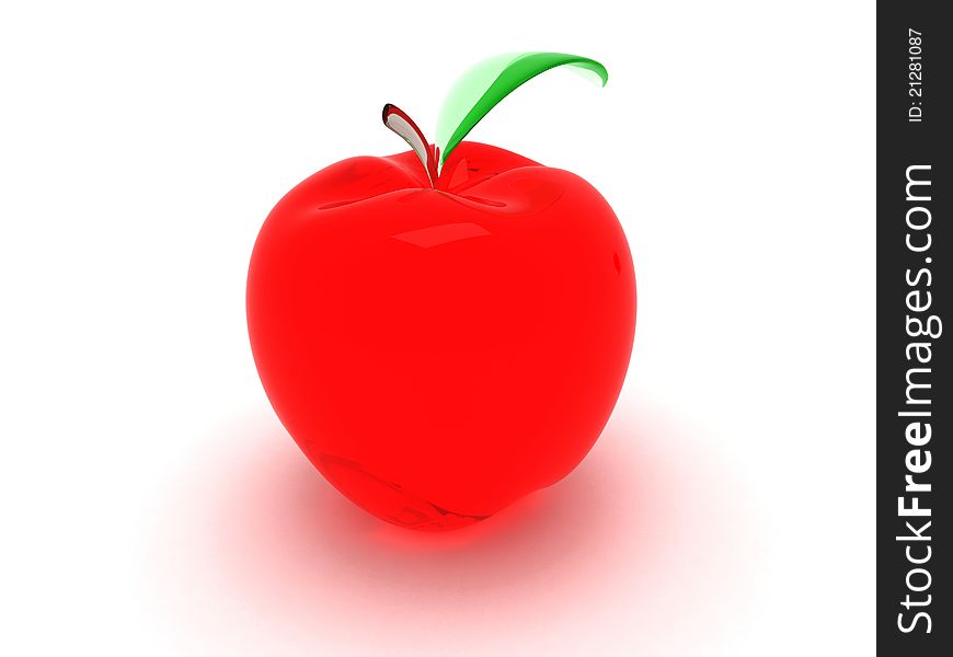 Illustration of apple on a white background