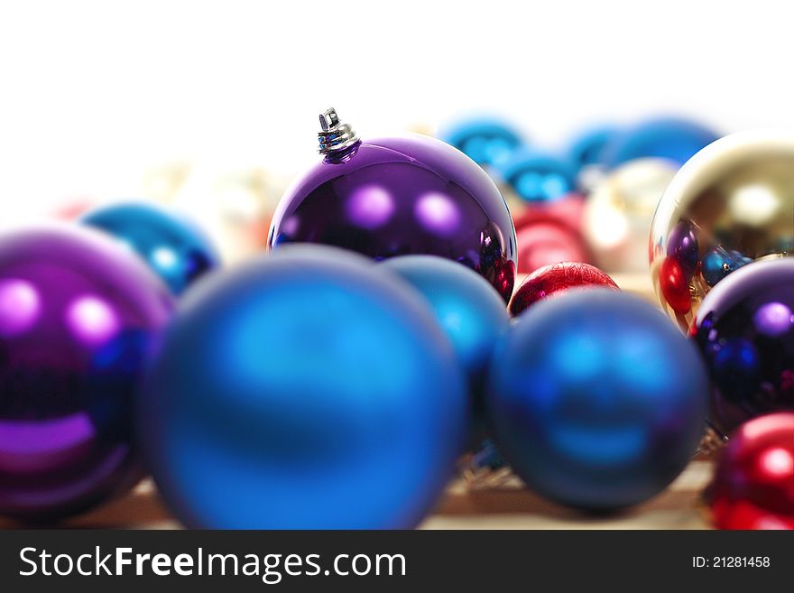 Colorful collection of Christmas Balls useful as a background pattern