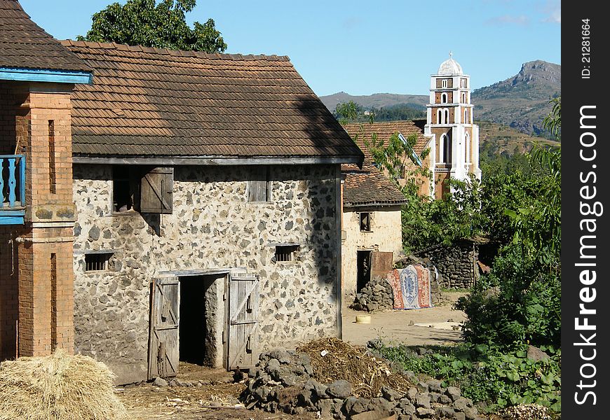 A rural house in Madagascar as I saw in the highlands countryside