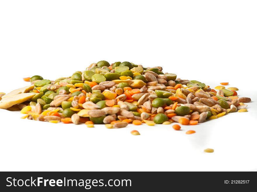 Isolated dried legumes and lentils. Isolated dried legumes and lentils