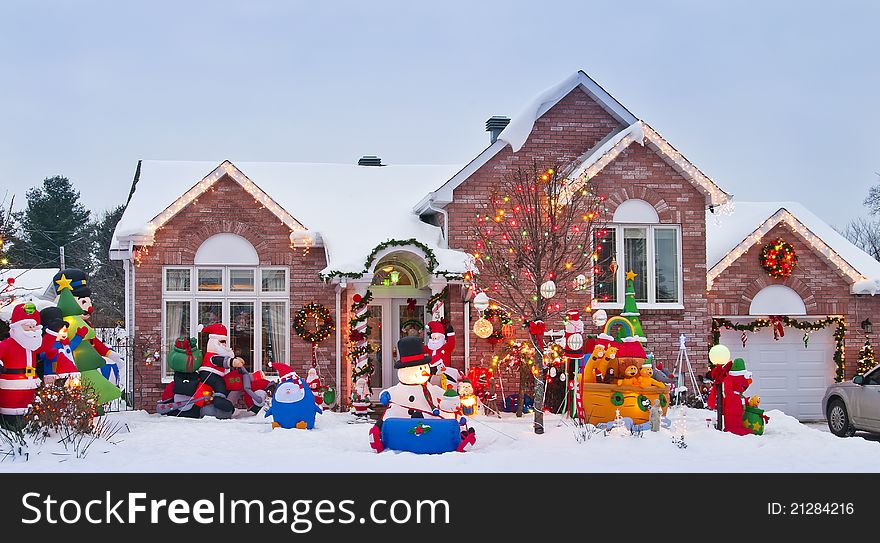 Canadian home decorated for the Christmas season. Canadian home decorated for the Christmas season.