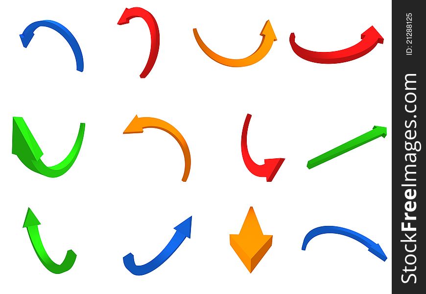 Colorful arrows design set