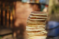 Pile Of Thick Pancakes Royalty Free Stock Images Pile Of Thick Pancakes Royalty Free Stock Images
