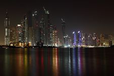 Dubai Marina At Night Royalty Free Stock Images Dubai Marina At Night Royalty Free Stock Images