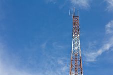 Antennas Transmit And Receive Signals. Royalty Free Stock Photos