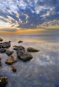 Sunset Over The Sea Royalty Free Stock Image Sunset Over The Sea Royalty Free Stock Image