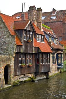 Classic View Of Channels Of Bruges Royalty Free Stock Images Classic View Of Channels Of Bruges Royalty Free Stock Images