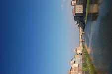 A View Down The Arno River To The Ponte Vecchio Stock Photography A View Down The Arno River To The Ponte Vecchio Stock Photography
