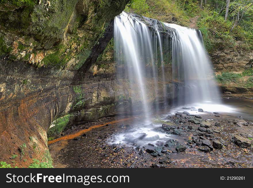 High Dynamic Range (HDR) image of waterfall. High Dynamic Range (HDR) image of waterfall