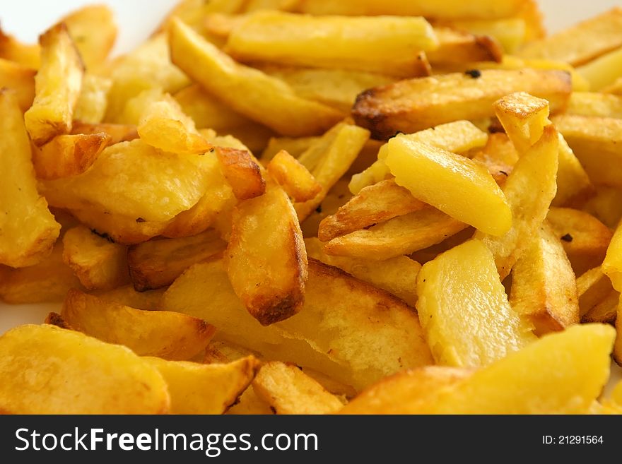Hot home made pommes frites
