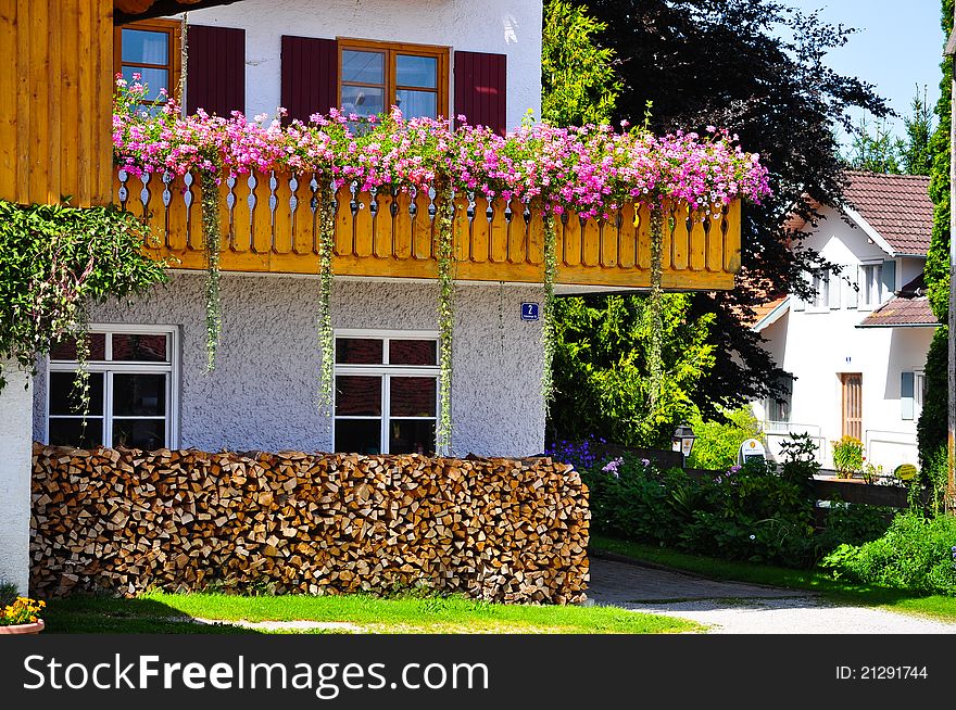 European cottage with a beautiful exterior design. European cottage with a beautiful exterior design