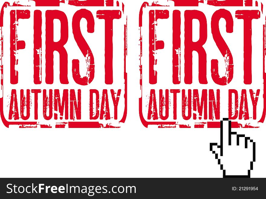 First autumn day - pack of rubber stamps