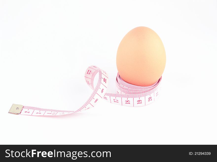 White Measuring Tape With Egg