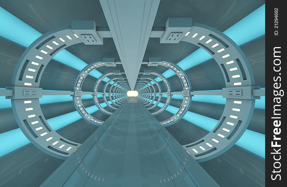 Render of an abstract tunnel. Render of an abstract tunnel