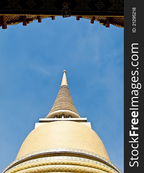 Pagoda of Ratchabophit temple in Bangkok