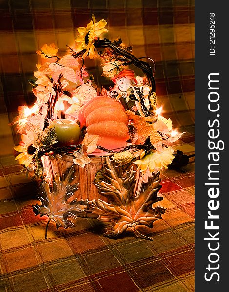 Decorative colorful basket representing halloween. Decorative colorful basket representing halloween