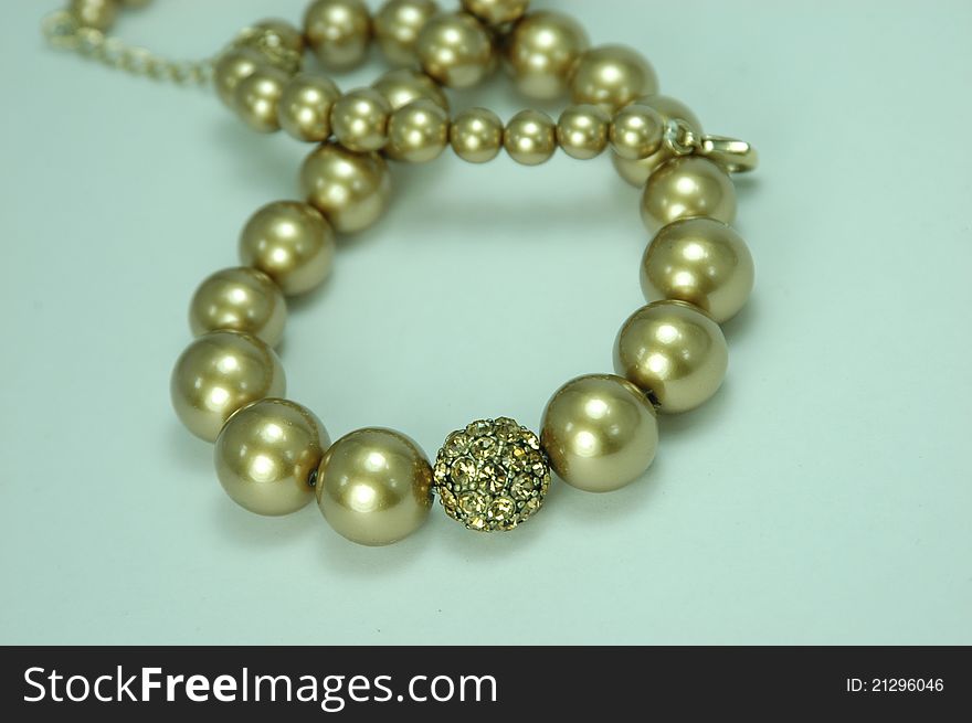 Bronze Pearl Necklace